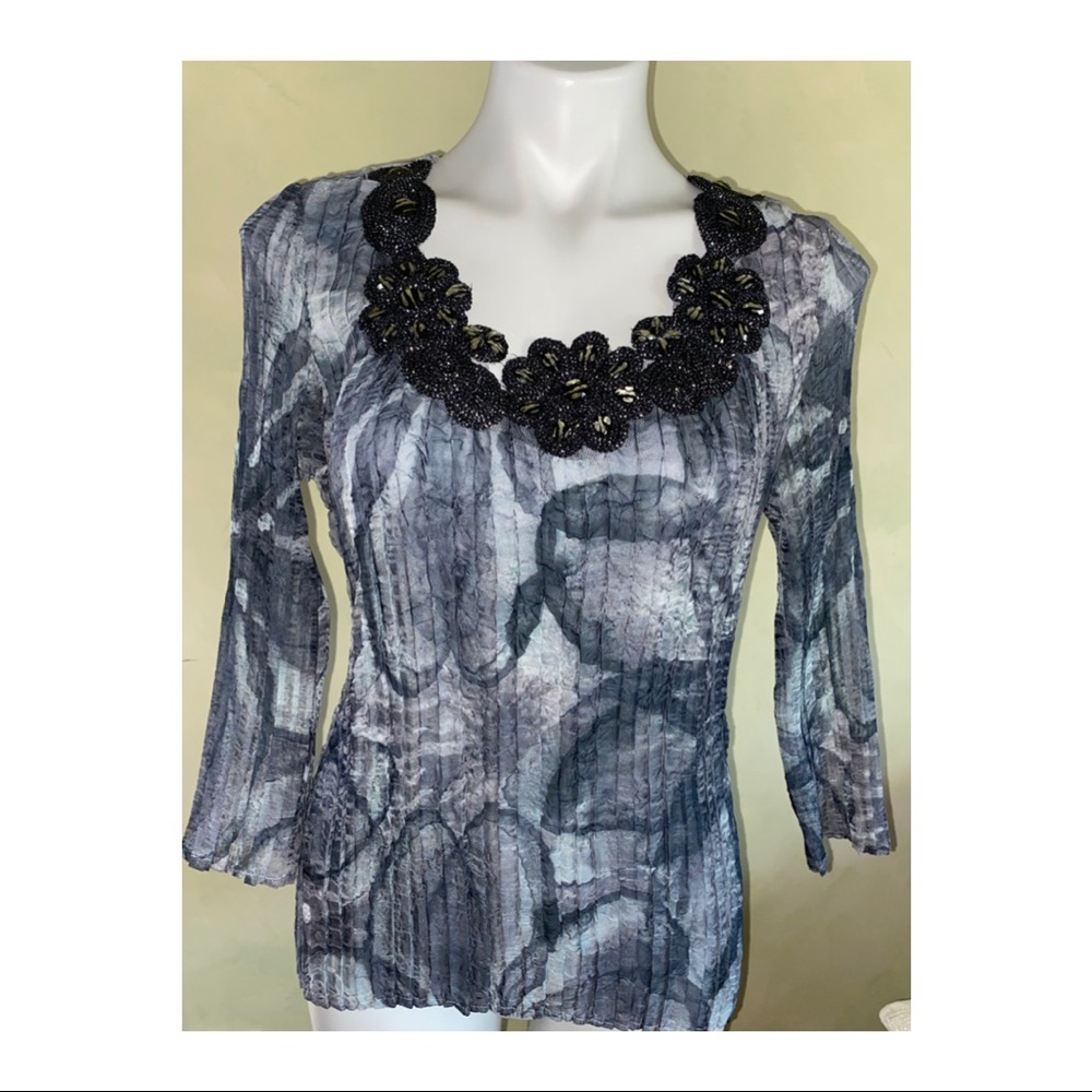 Alberto Makali Beaded Top